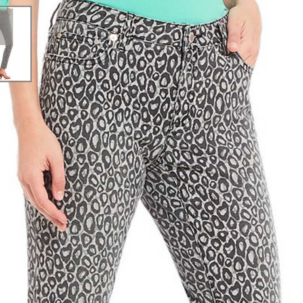 Leopard Print Stretch Denim Izzy Skinny Jeans - Picture 7 of 12